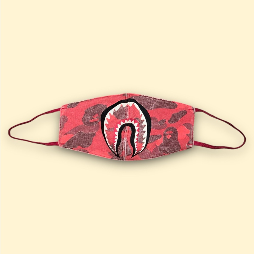 A bathing ape color camo shark mask
